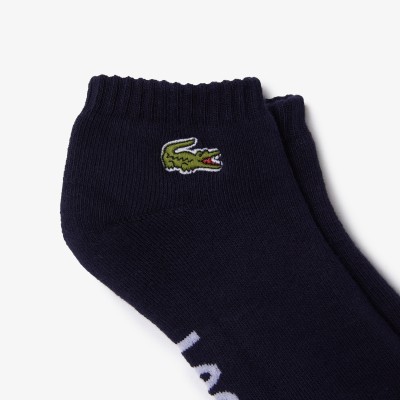 Chaussettes basses Lacoste SPORT en coton stretch avec marquage