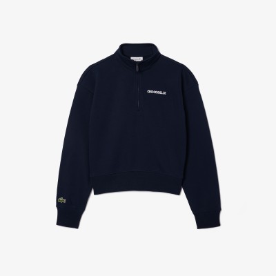 Sweatshirt zippé en molleton avec imprimé