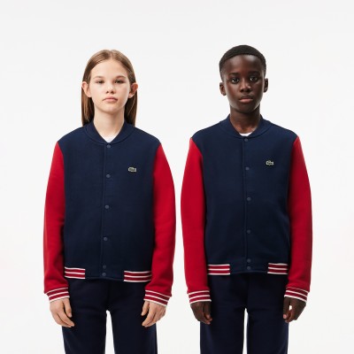 Sweatshirt boutonné enfant Lacoste en molleton