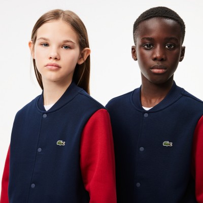 Sweatshirt boutonné enfant Lacoste en molleton