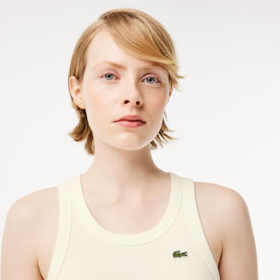 Débardeur femme Lacoste slim fit en coton biologique