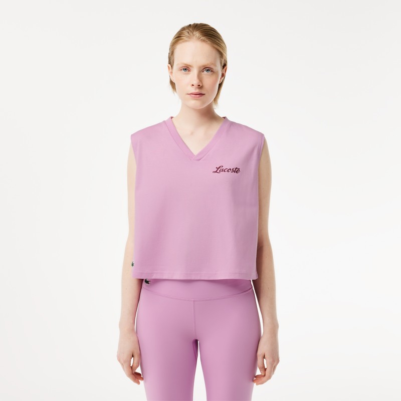 Crop top Sport Ultra-Dry avec imprimé Lacoste