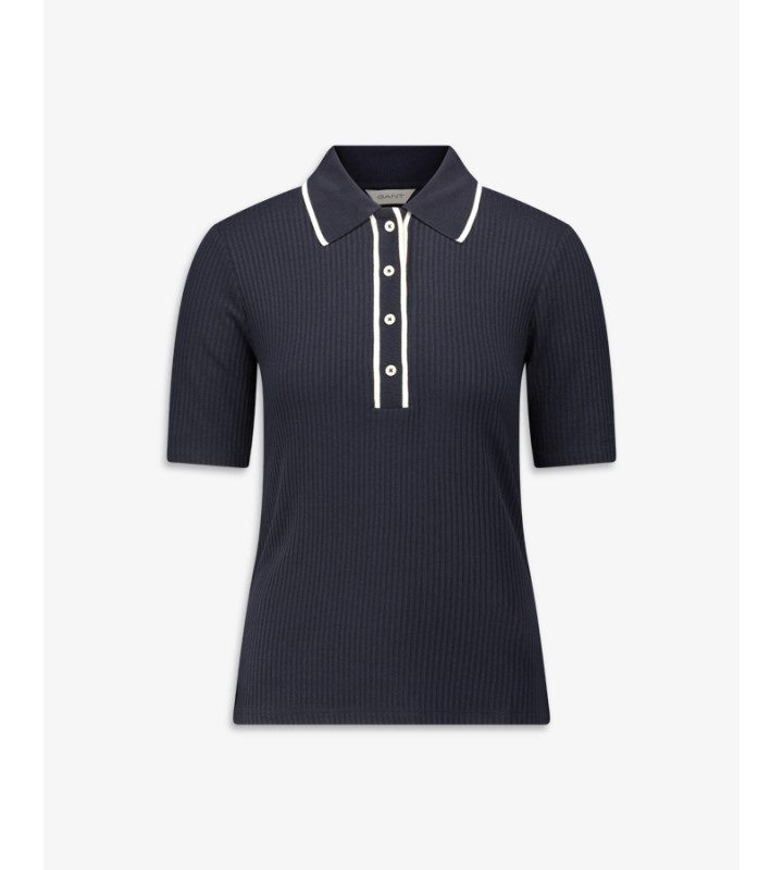 LIGHTWEIGHT RIBBED SS POLO