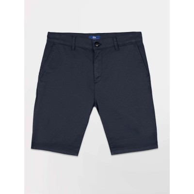 Bermuda Homme Coton Stretch Marine