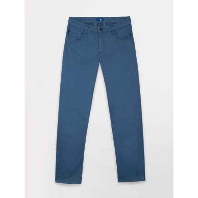 Pantalon Homme Coton Stretch Bleu