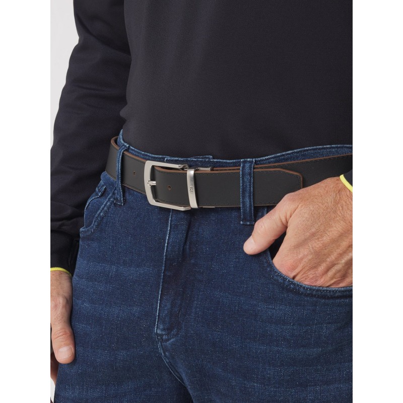 CEINTURE REVERSIBLE *NOIR + EBENE