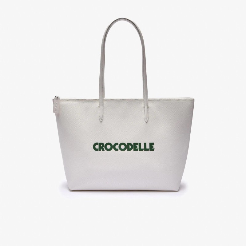 Grand sac cabas Crocodile imprimé héritage