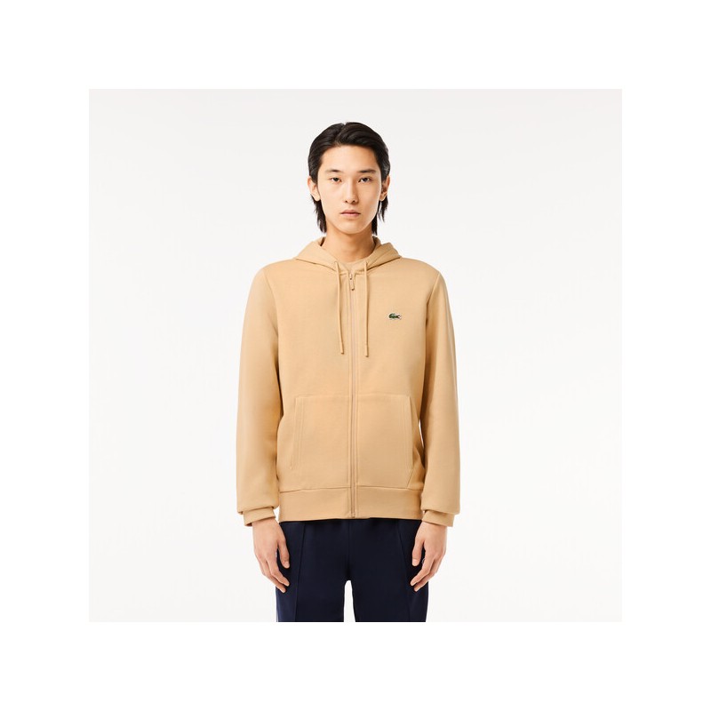 Sweatshirt Jogger zippé homme en molleton Lacoste avec poche kangourou