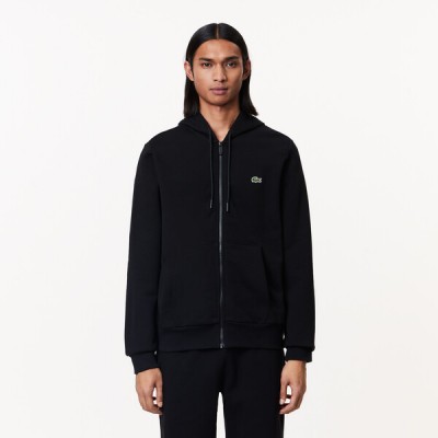 Sweatshirt Jogger zippé homme en molleton Lacoste avec poche kangourou