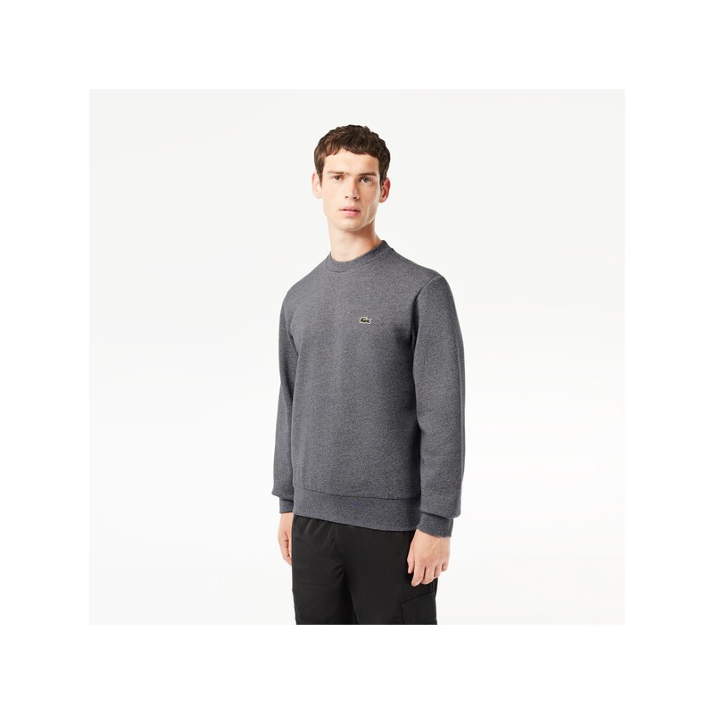 Sweatshirt homme Lacoste en molleton gratté de coton biologique