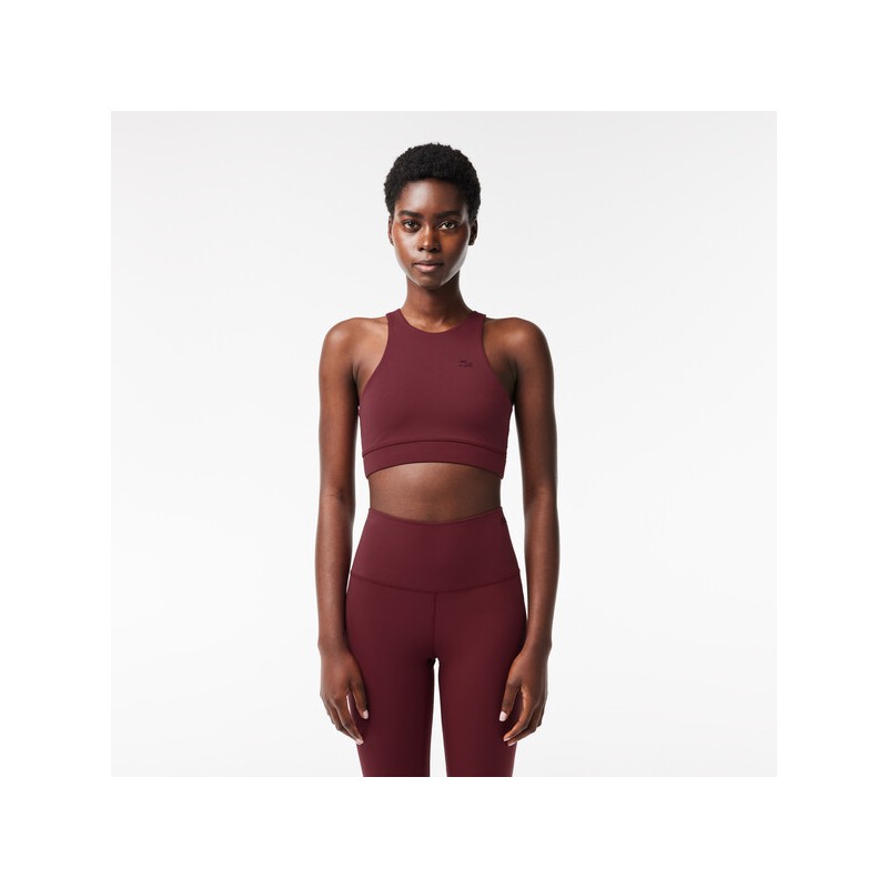 Brassière femme Lacoste quick-dry en polyamide recyclé stretch