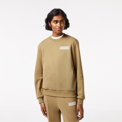 Sweatshirt imprimé femme Lacoste en molleton