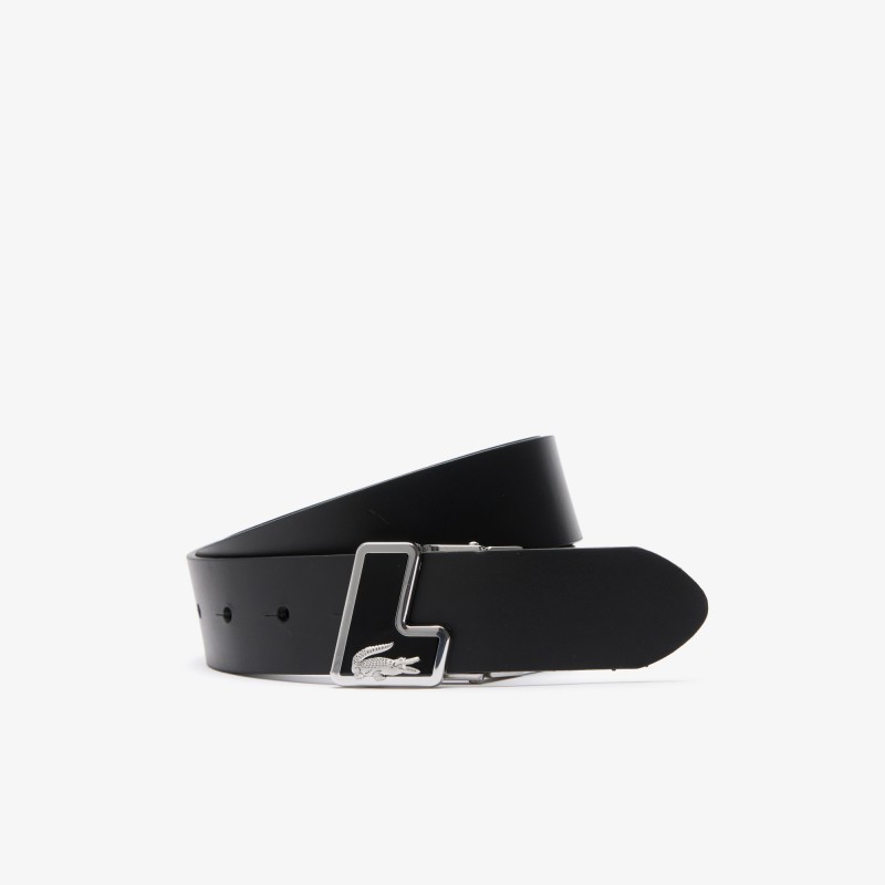 Ceinture en cuir boucle logo