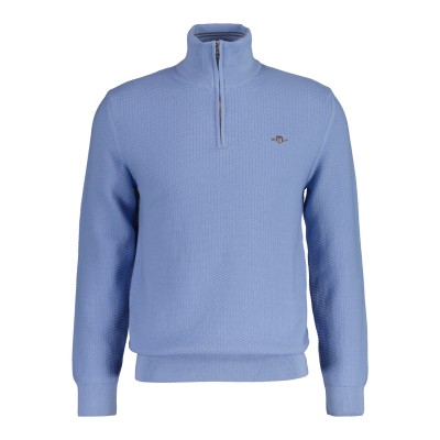 COTTON MICRO TEXTURED HALF ZIP