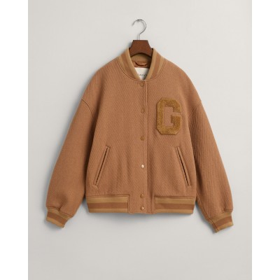 WOOL TWILL GANT VARSITY JACKET