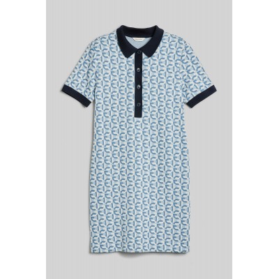 G-PATTERN JAQUARD SS POLO DRESS