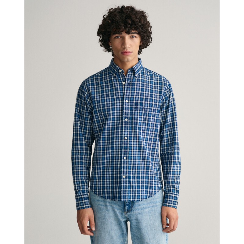 REG INDIGO MADRAS SHIRT