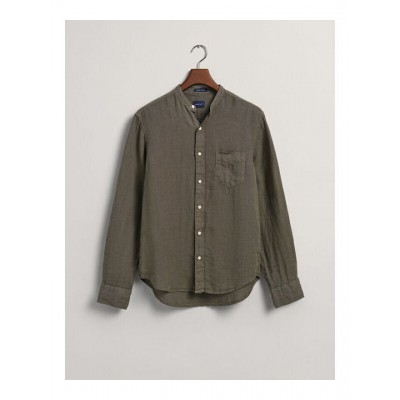 REG GMNT DYED LINEN BAND SHIRT