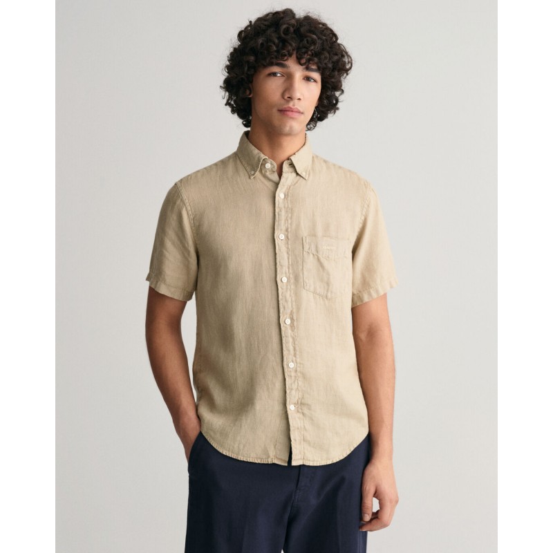 REG GMNT DYED LINEN SS SHIRT