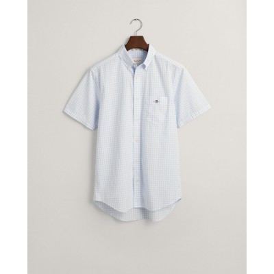 REG POPLIN GINGHAM SS SHIRT