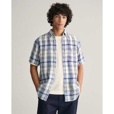 REG LINEN MADRAS SS SHIRT