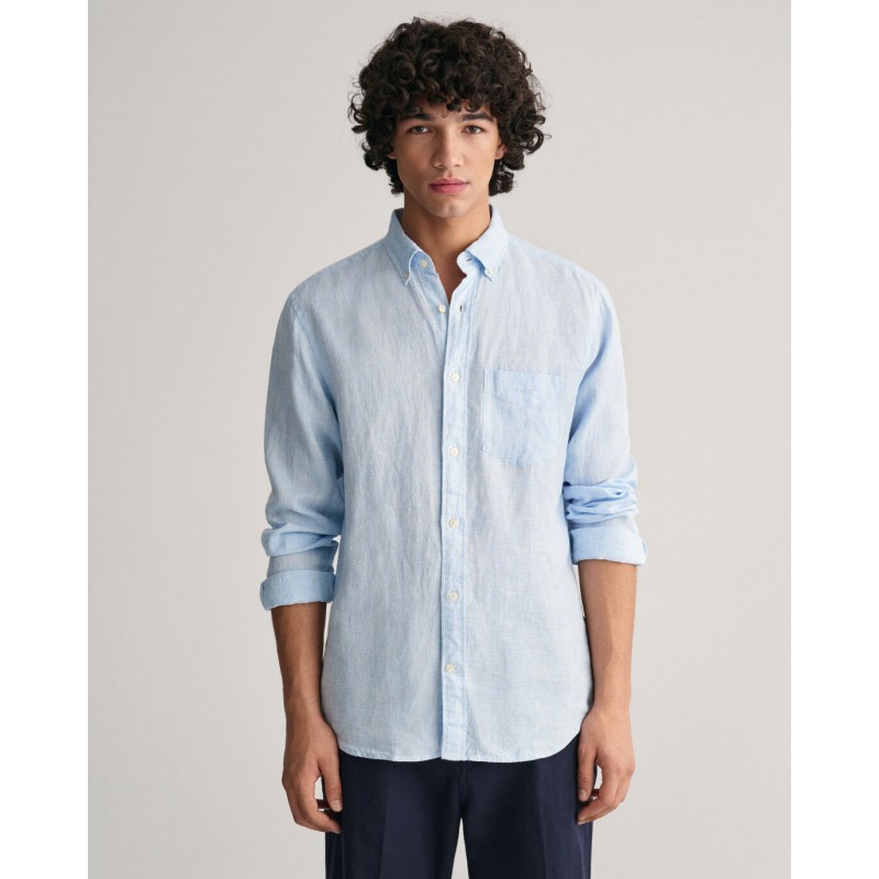 REG LINEN HOUNDSTOOTH SHIRT