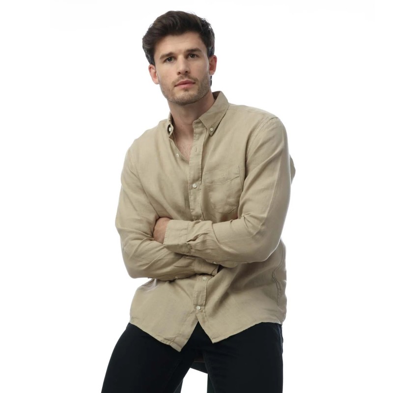 REG UT GMNT DYED LINEN SHIRT