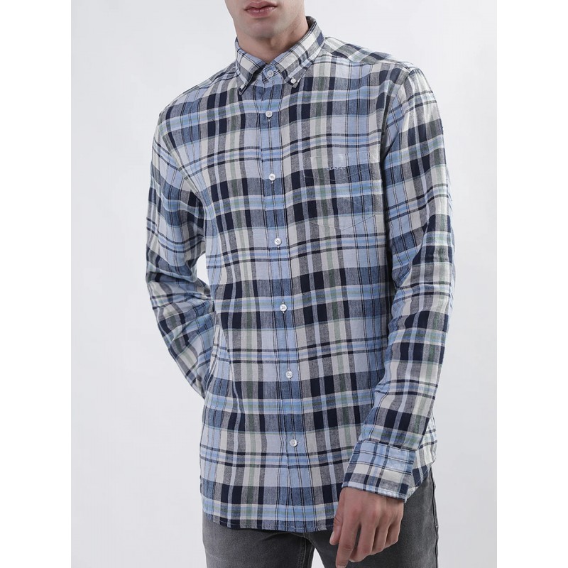 REG LINEN MADRAS SHIRT