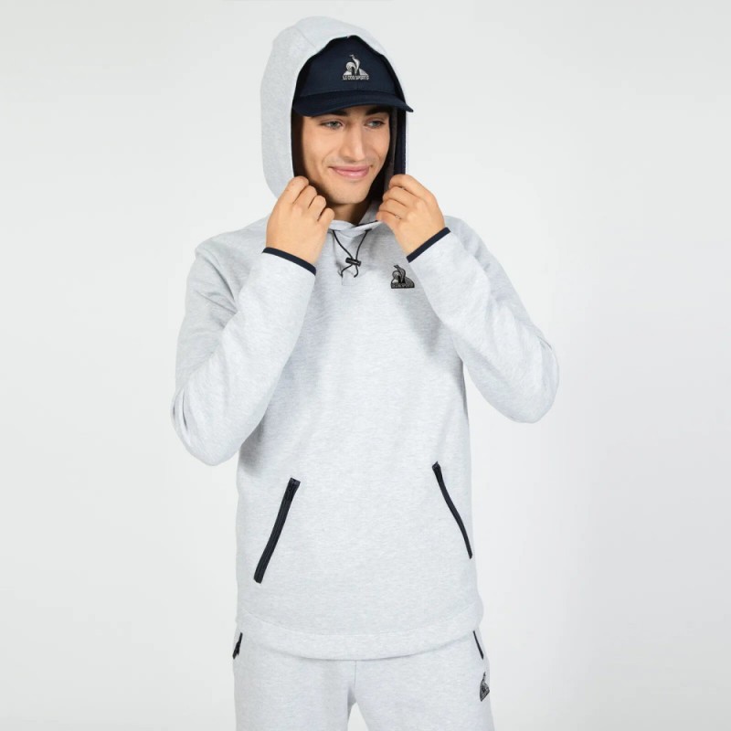 TECH Hoody N°2 M gris chiné clair