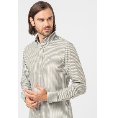 SLIM POPLIN STRIPE SHIRT