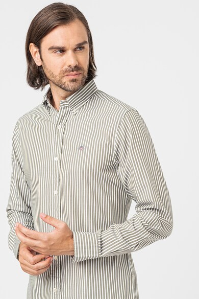 SLIM POPLIN STRIPE SHIRT