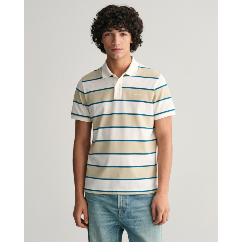 STRIPE PIQUE SS POLO