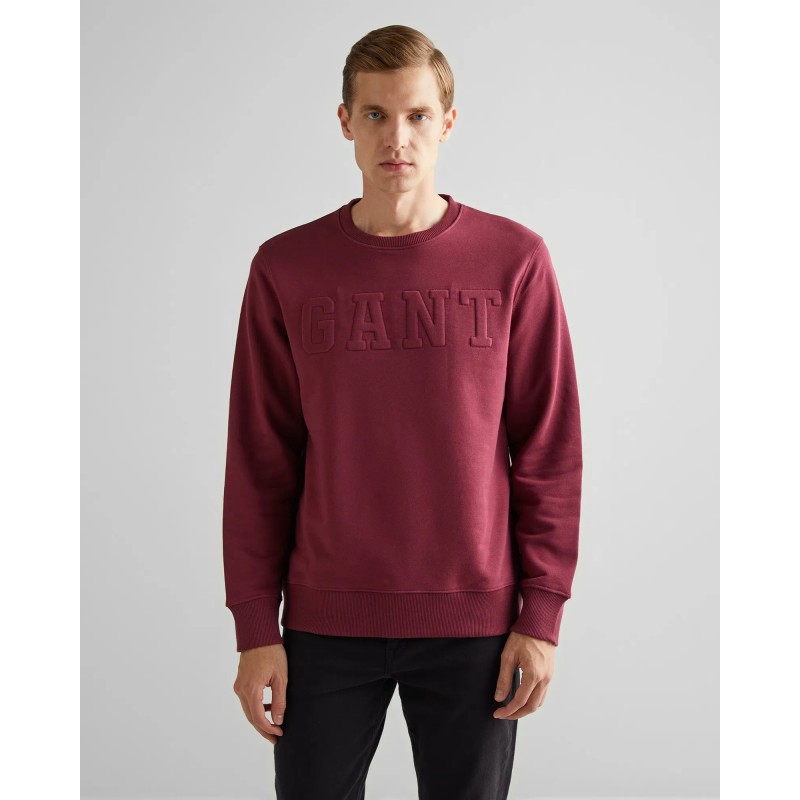 EMBOSSED C-NECK SWEAT