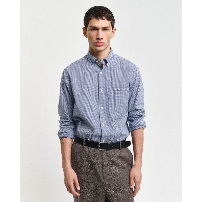 REG POPLIN MICRO GINGHAM SHIRT