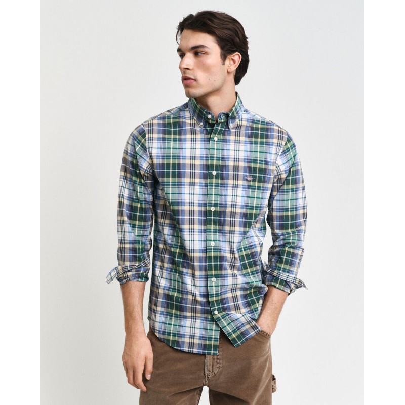 REG POPLIN TARTAN CHECK SHIRT