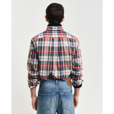 REG POPLIN TARTAN CHECK SHIRT