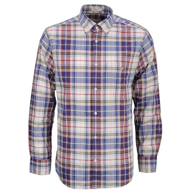 REG POPLIN TARTAN CHECK SHIRT