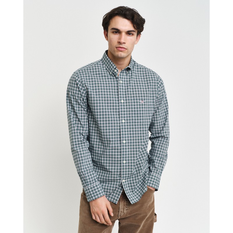 REG POPLIN SMALL CHECK SHIRT