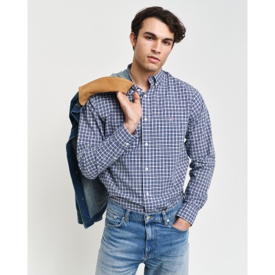 REG POPLIN SMALL CHECK SHIRT