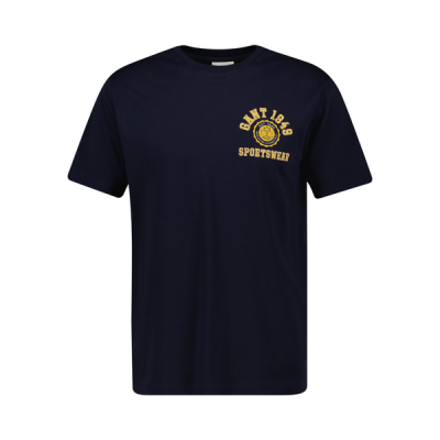 T-shirt pour hommes GANT avec graphique de blason.
