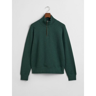 SWEAT ﾀ CAPUCHE DEMI-ZIP EN RIB SACKER.