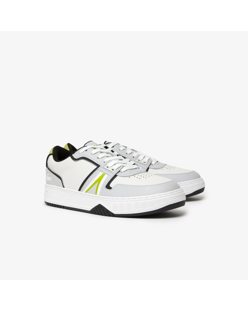 Sneakers L001 homme Lacoste en cuir tons contrastés