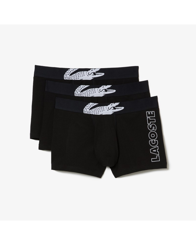 Lot de 3 boxers courts homme Lacoste avec imprimé crocodile