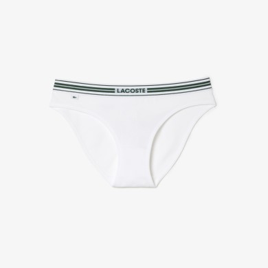 Culotte avec ceinture contrastée en coton stretch