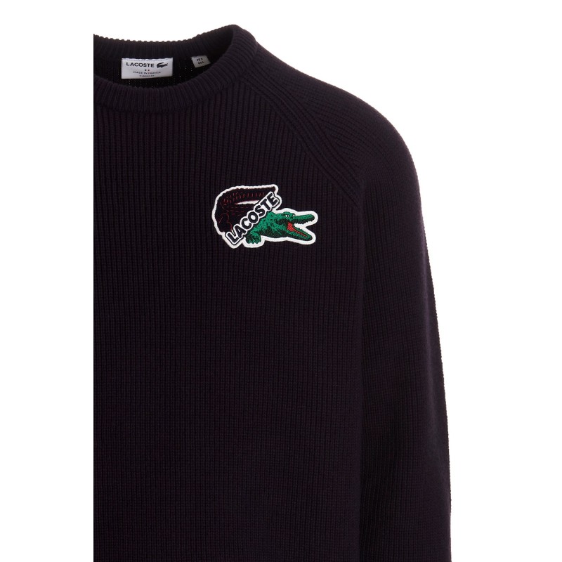 Lacoste Men\'s Holiday Large Crocodile Sweater