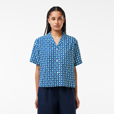 Chemise manches courtes oversize avec imprimé