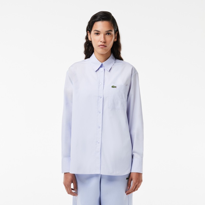 Chemise oversize fit en popeline de coton