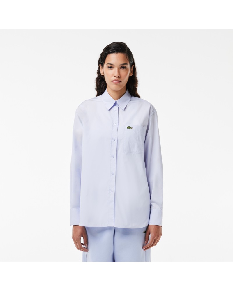 Chemise oversize fit en popeline de coton