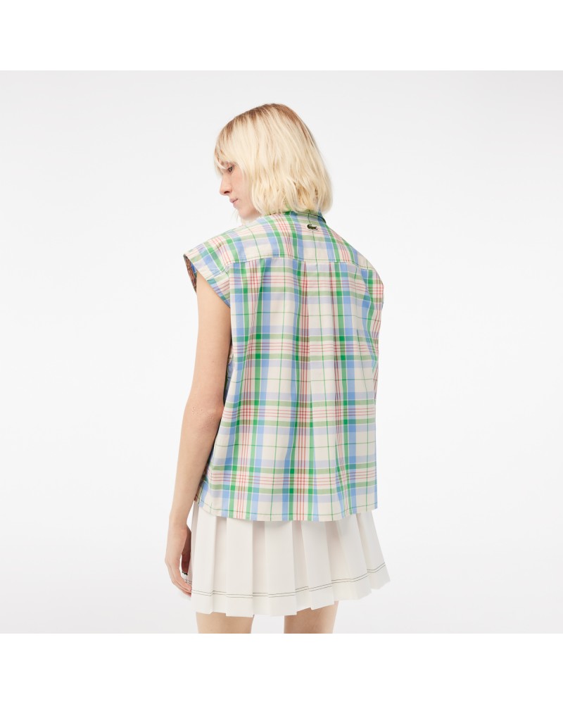 Chemise femme Lacoste avec imprimé carreaux