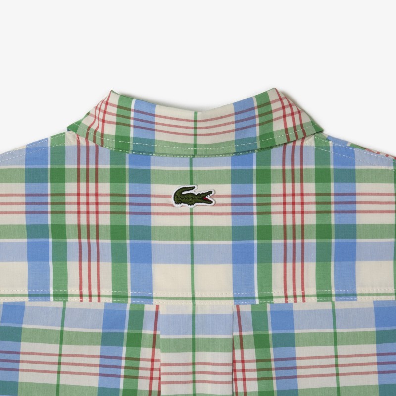 Chemise femme Lacoste avec imprimé carreaux